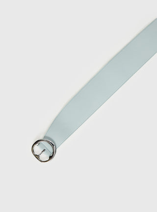 Katryna Faux Leather Belt Grey  Silver