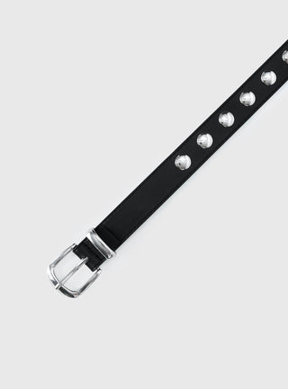 Nikoli Stud Belt Black  Silver