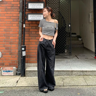 Asymmetrical Off-Shoulder T-Shirt