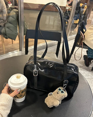 Square buckle belt shoulder bag