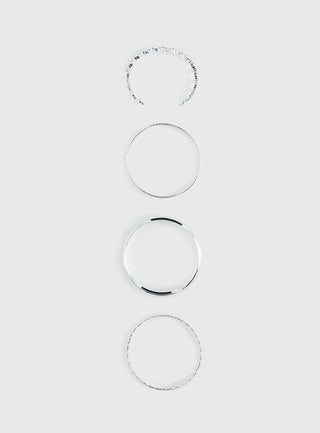 Blame Game Bracelet Set Silver