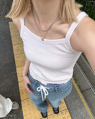 Slim ribbed camisole