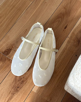 See-through Mary Jane Flats