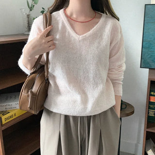 Alpaca V-neck knit