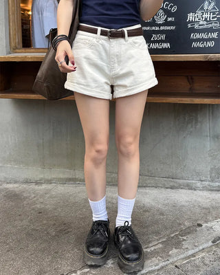 Belted shorts
