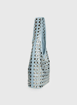 In The Crowd Shoulder Bag Blue  Silver