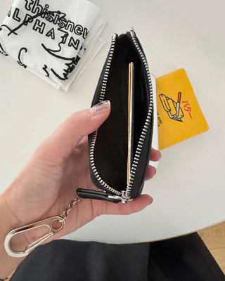 Mini wallet with keyring