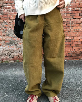 Corduroy wide-leg pants