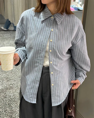 Oversized striped shirt