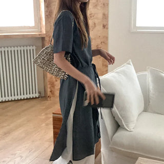 Tencel Wrap Long Dress