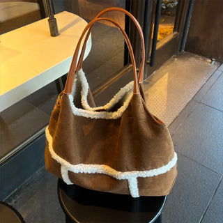 Sheepskin tote bag