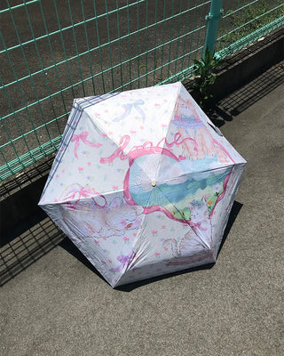 Lightweight parasol with cat print