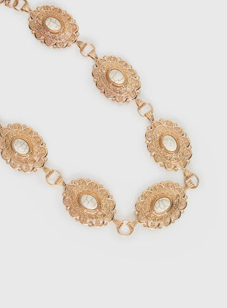 Idolized Chain Belt Black  Gold