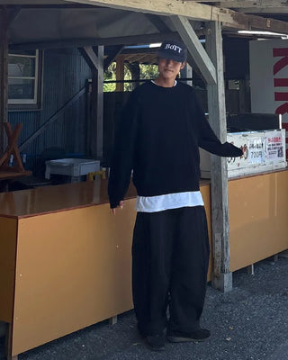 Crew Neck Rib Knit