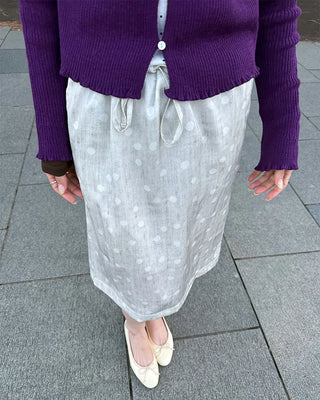 Polka dot midi skirt