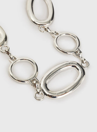 Halleck Silver Pendant Chain Belt Silver