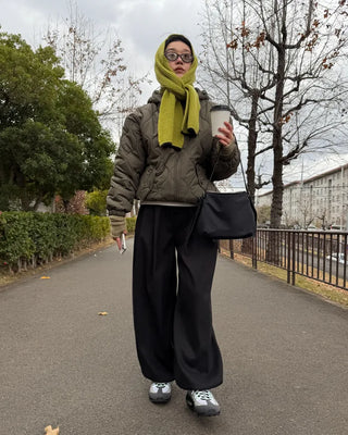 Tencel wide-leg pants