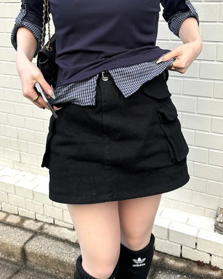 Cargo mini skirt