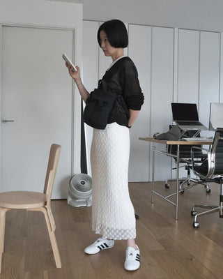 Layered long skirt