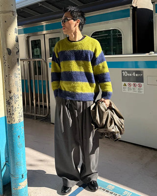 Bordered soft knit