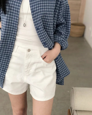 3.5-length cotton shorts