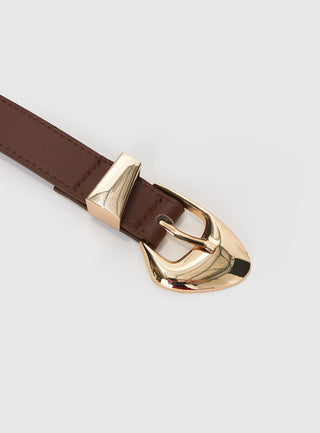 Youre Strong Belt Dark Brown  Gold