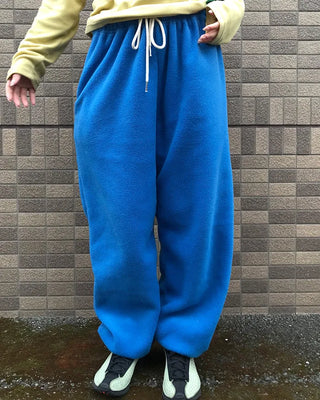 Waist string fleece pants