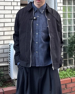 Stitch Line Zip-Up Jacket