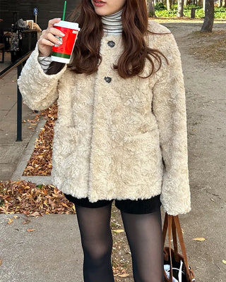 Oversized Half Fur Coat