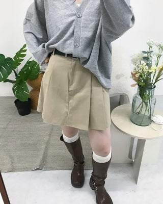 Pintuck mini skirt