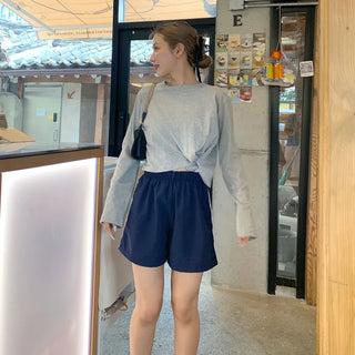 Side Button Long Sleeve T-Shirt