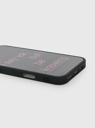 I Say IDK iPhone Case Brown / Pink