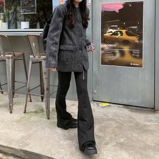 Mohair wool half coat