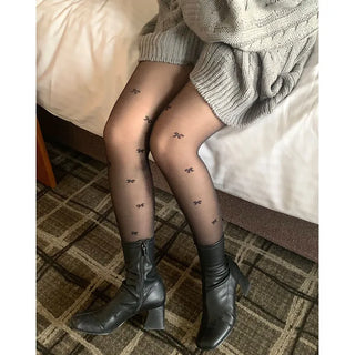Ribbon sheer stockings