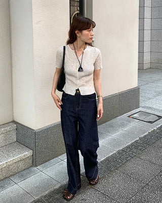 Basic wide-leg denim