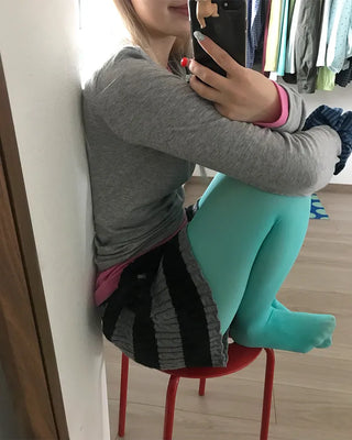 Striped knit shorts
