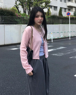Colorful Basic Cardigan