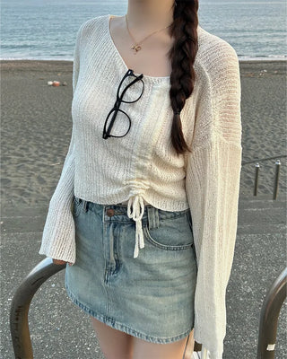 Asymmetrical String Knit