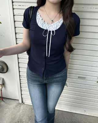 Dot Shirring Half Cardigan