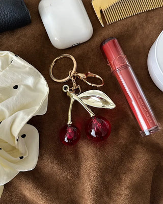 Cherry Ribbon Keyring