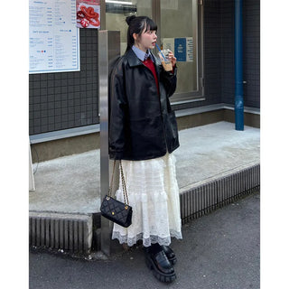 Lace long skirt