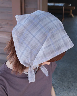 Checkered hair bandana