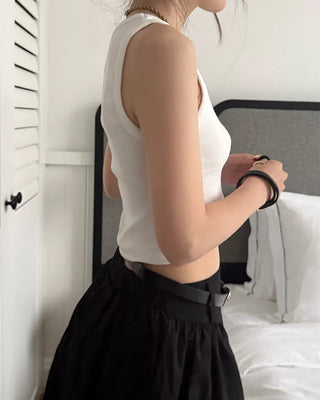 Slim Fit Collar Tank Top