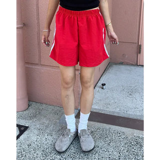 2-line elastic waist shorts