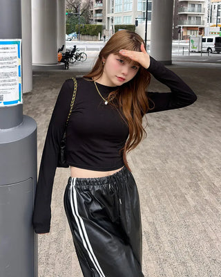 Basic Round Long Sleeve T-Shirt