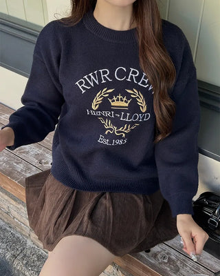 Lettering Round Knit
