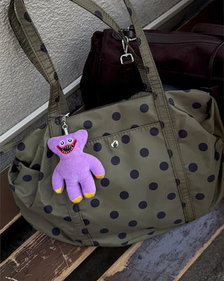 Polka Dot Nylon Shoulder Bag