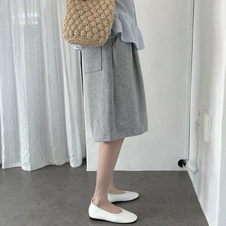 [4 colors] Dart Bermuda shorts with elastic waistband