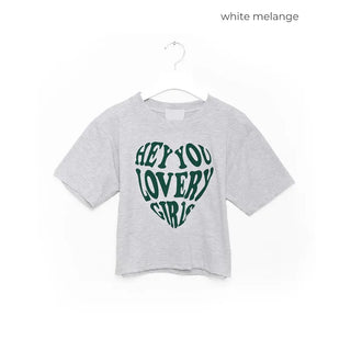 Lovely Heart Cropped Short-Sleeve T-Shirt