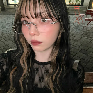 Rimless square glasses